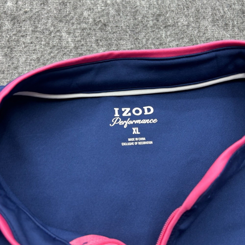 IZOD Golf Dress Womens XL Sleeveless Polo Zip Front Navy Pockets Athletic Tennis - Picture 4 of 10